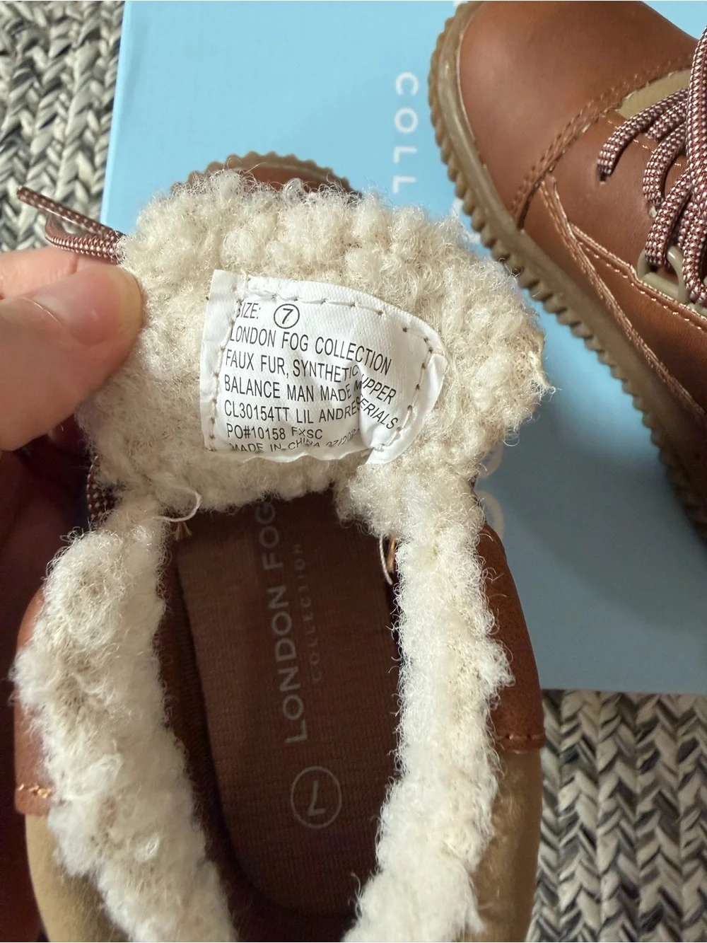 London Fog Lil Andres Cognac Toddler Boys Boots Sz 7M NWT